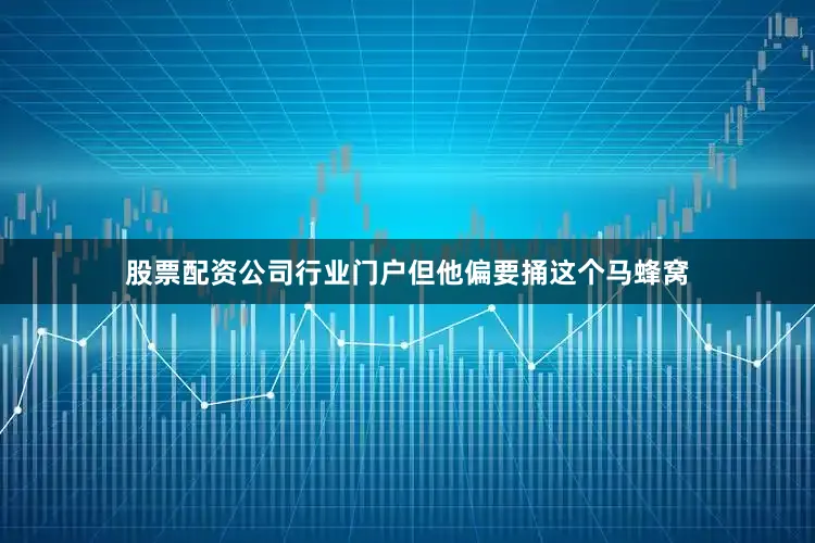 股票配资公司行业门户但他偏要捅这个马蜂窝